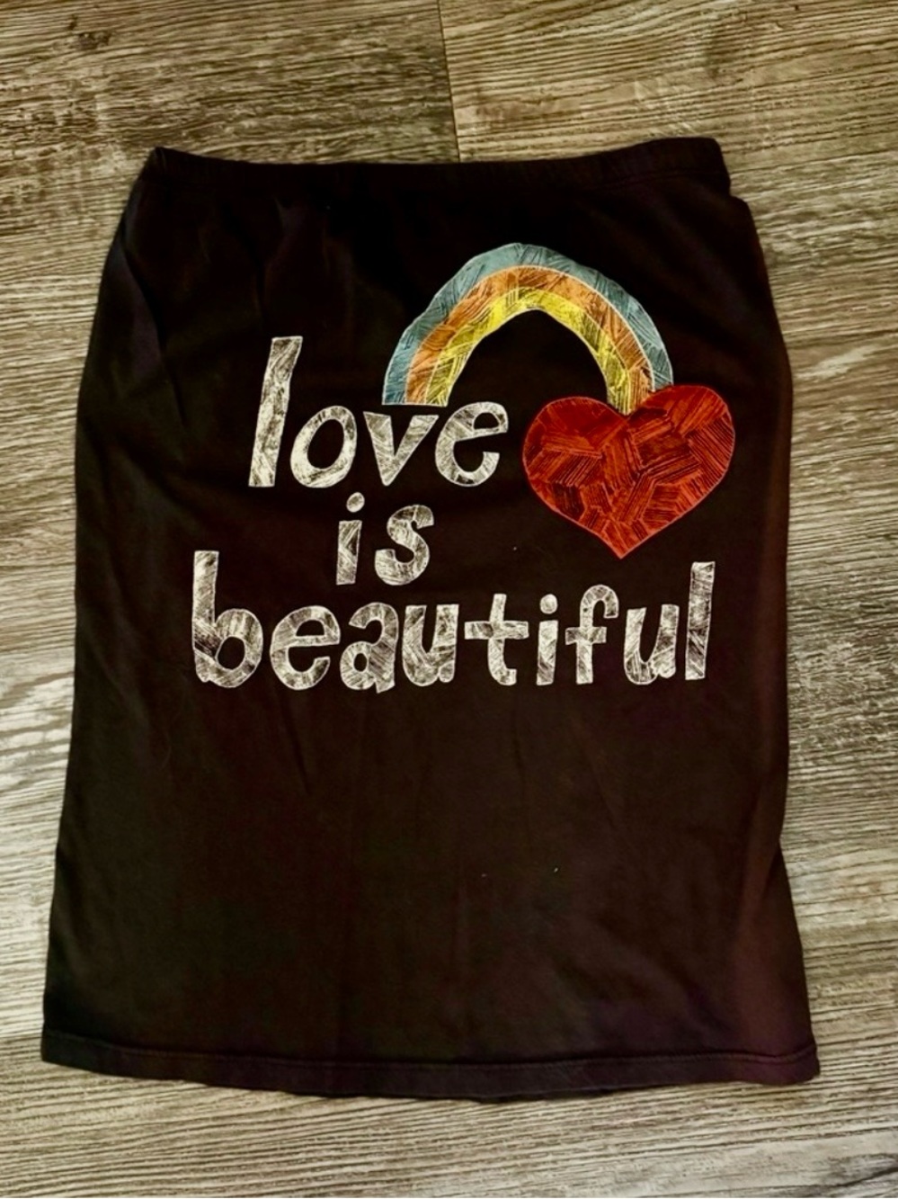 Bizarre Love Triangle Boho Graphic Bandeau Tube Top Size Medium